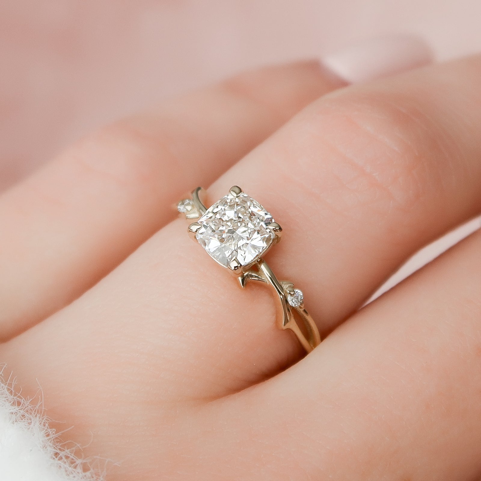 Asscher Three Stones Engagement Ring – 5.75 CT Moissanite Diamond