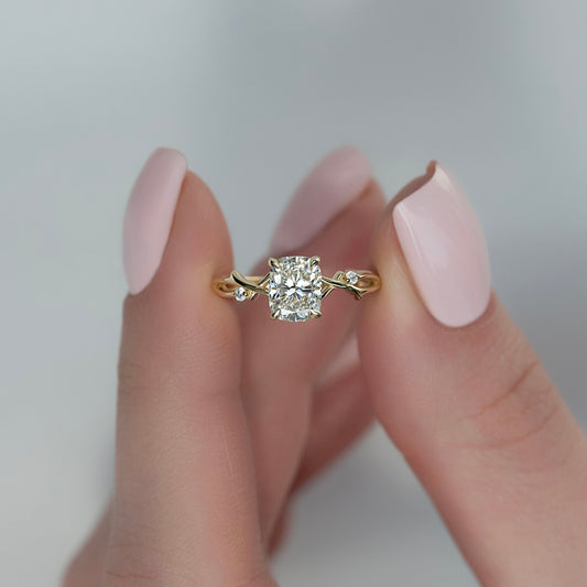 Asscher Three Stones Engagement Ring – 5.75 CT Moissanite Diamond
