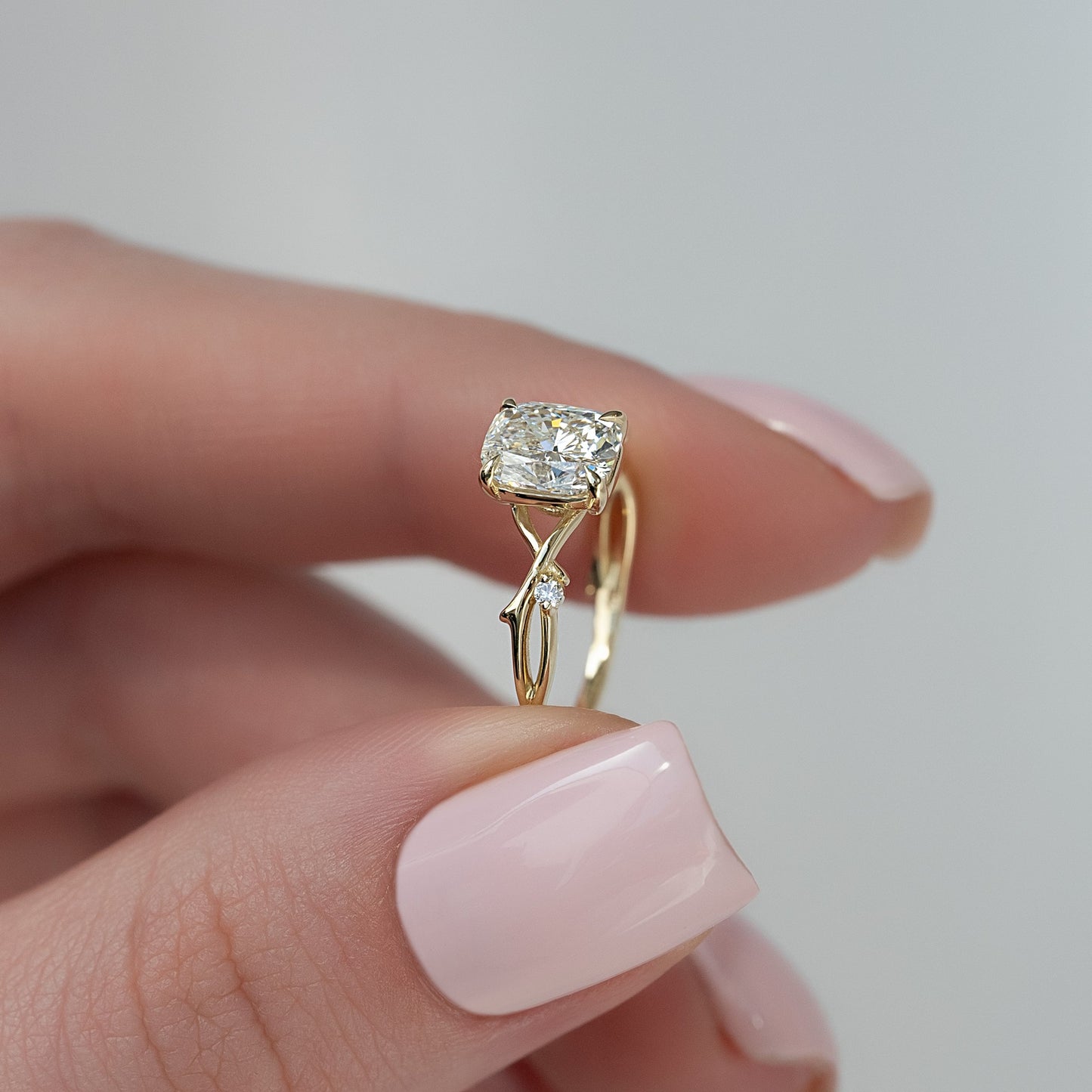 Asscher Three Stones Engagement Ring – 5.75 CT Moissanite Diamond