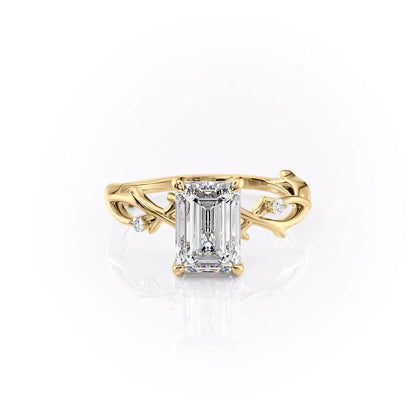 Asscher Three Stones Engagement Ring – 5.75 CT Moissanite Diamond