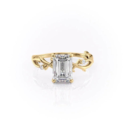 Asscher Three Stones Engagement Ring – 5.75 CT Moissanite Diamond