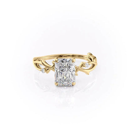 Asscher Three Stones Engagement Ring – 5.75 CT Moissanite Diamond
