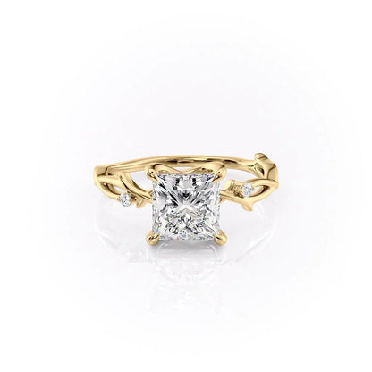 Asscher Three Stones Engagement Ring – 5.75 CT Moissanite Diamond