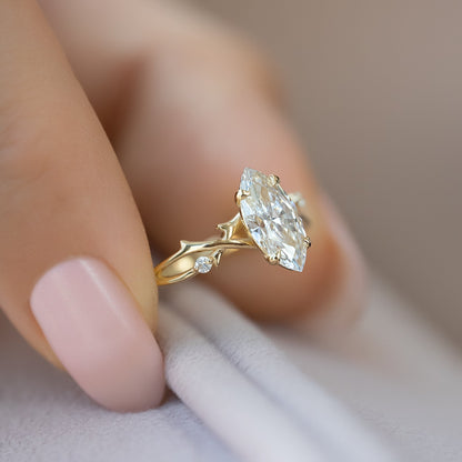Asscher Three Stones Engagement Ring – 5.75 CT Moissanite Diamond
