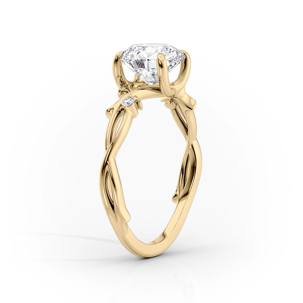 Asscher Three Stones Engagement Ring – 5.75 CT Moissanite Diamond