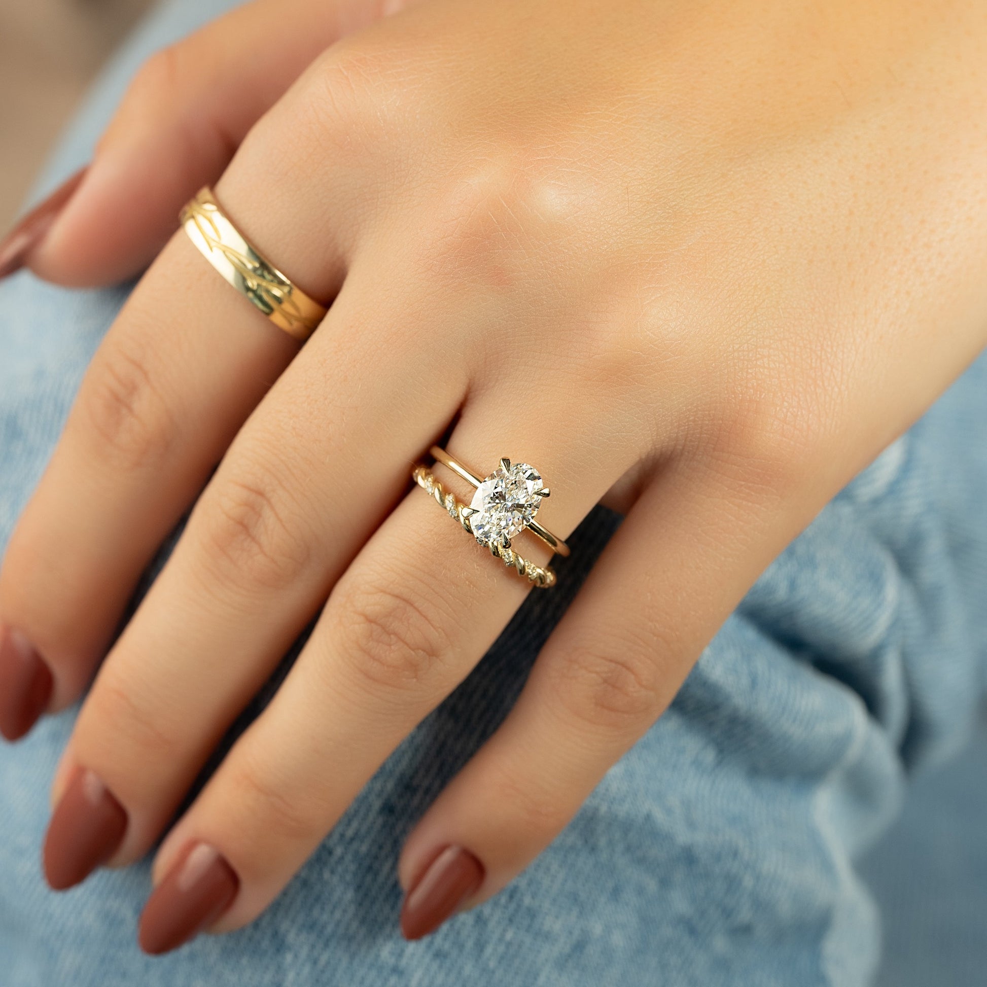Asscher Three Stones Engagement Ring – 5.75 CT Moissanite Diamond