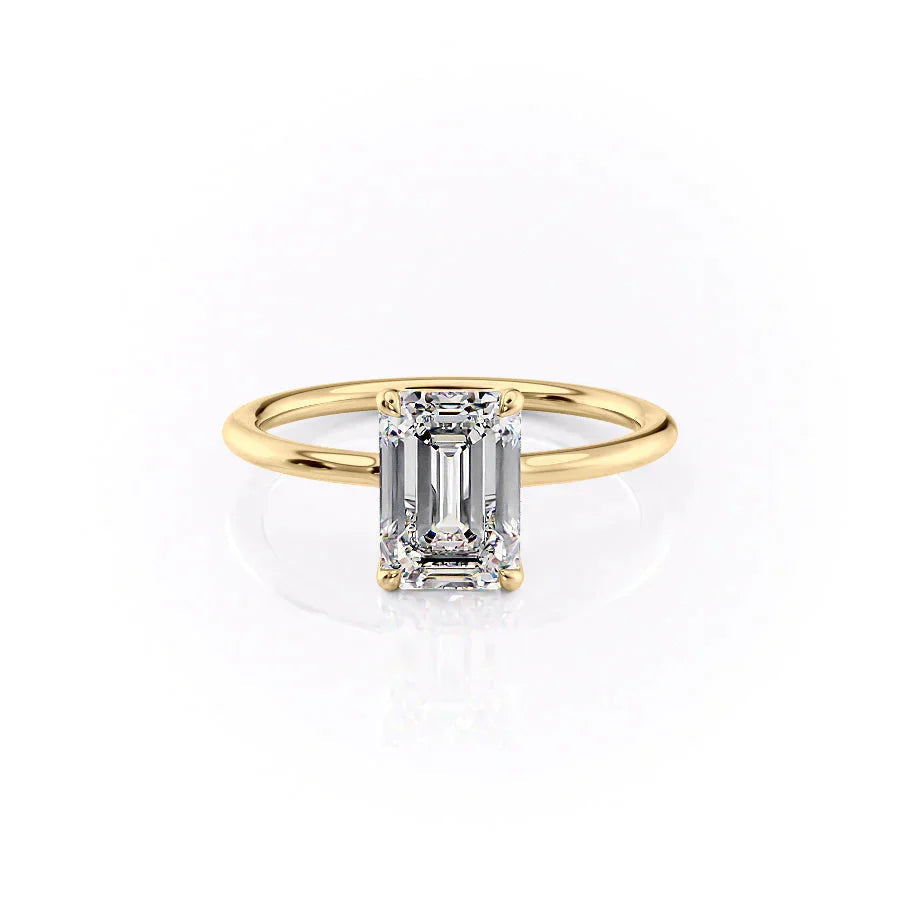 Asscher Three Stones Engagement Ring – 5.75 CT Moissanite Diamond