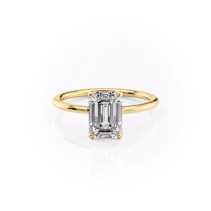 Asscher Three Stones Engagement Ring – 5.75 CT Moissanite Diamond