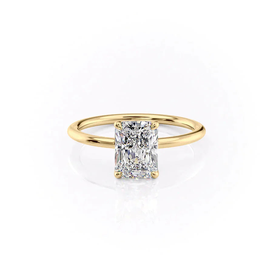 Asscher Three Stones Engagement Ring – 5.75 CT Moissanite Diamond