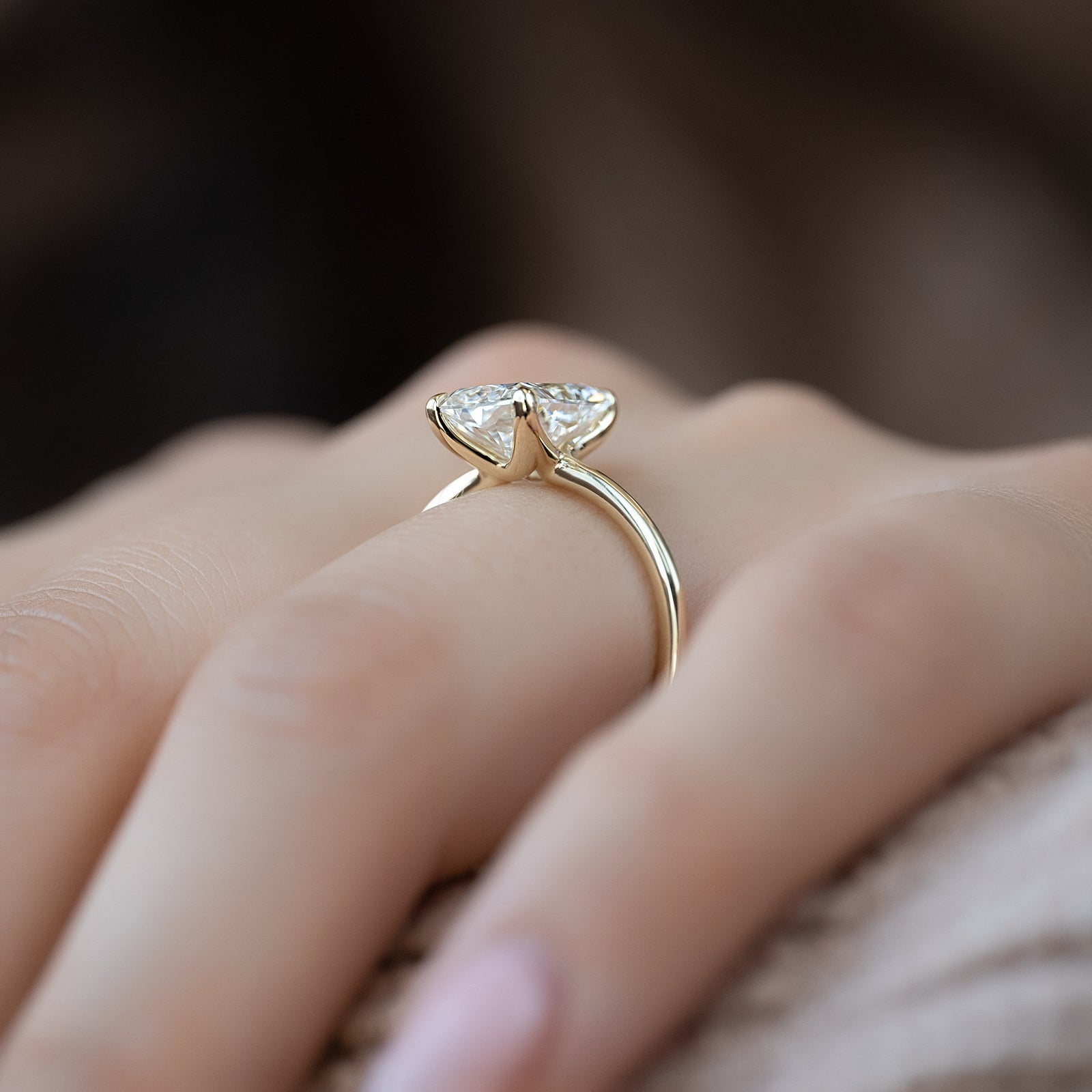 Asscher Three Stones Engagement Ring – 5.75 CT Moissanite Diamond