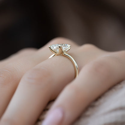 Asscher Three Stones Engagement Ring – 5.75 CT Moissanite Diamond