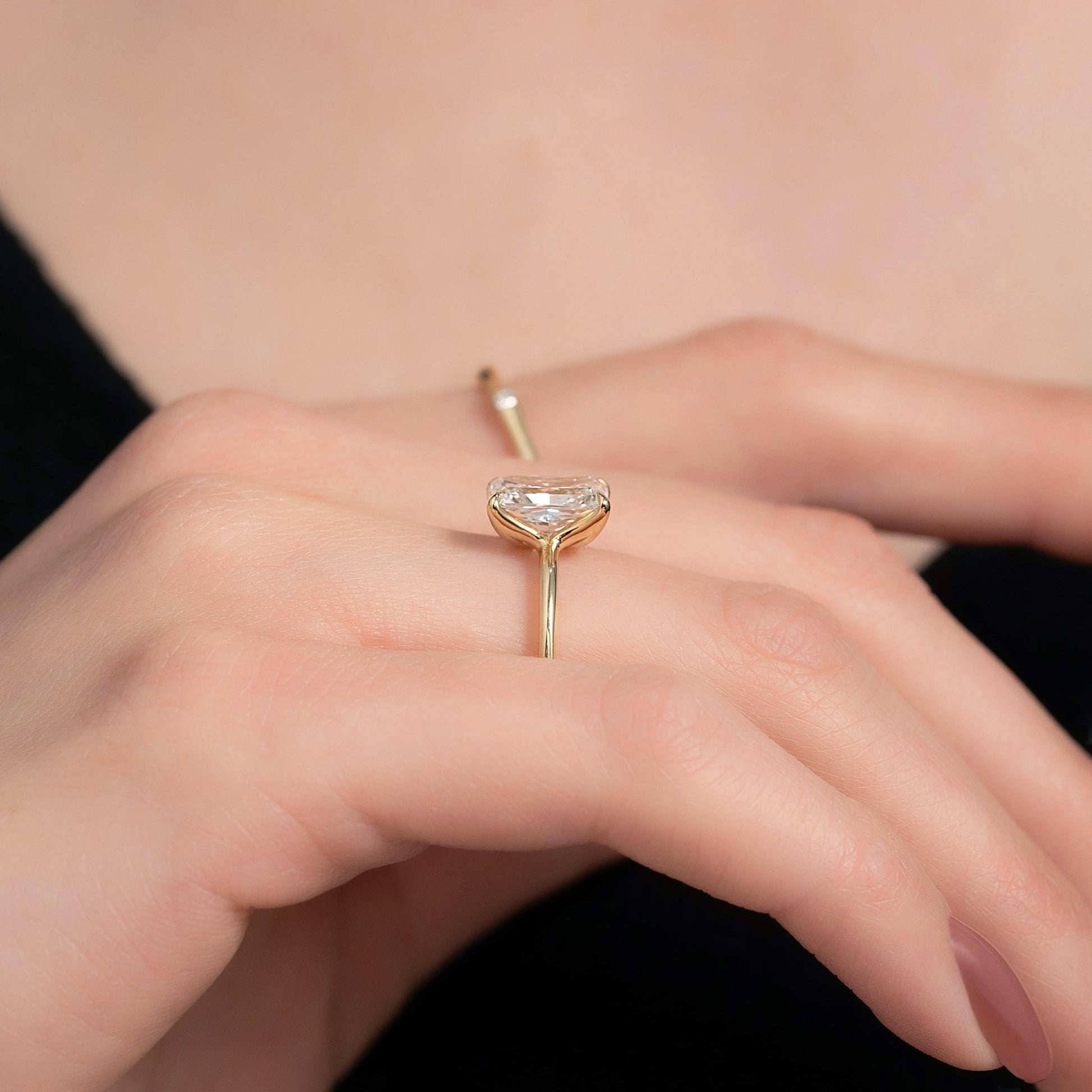 Asscher Three Stones Engagement Ring – 5.75 CT Moissanite Diamond