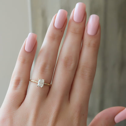 Asscher Three Stones Engagement Ring – 5.75 CT Moissanite Diamond