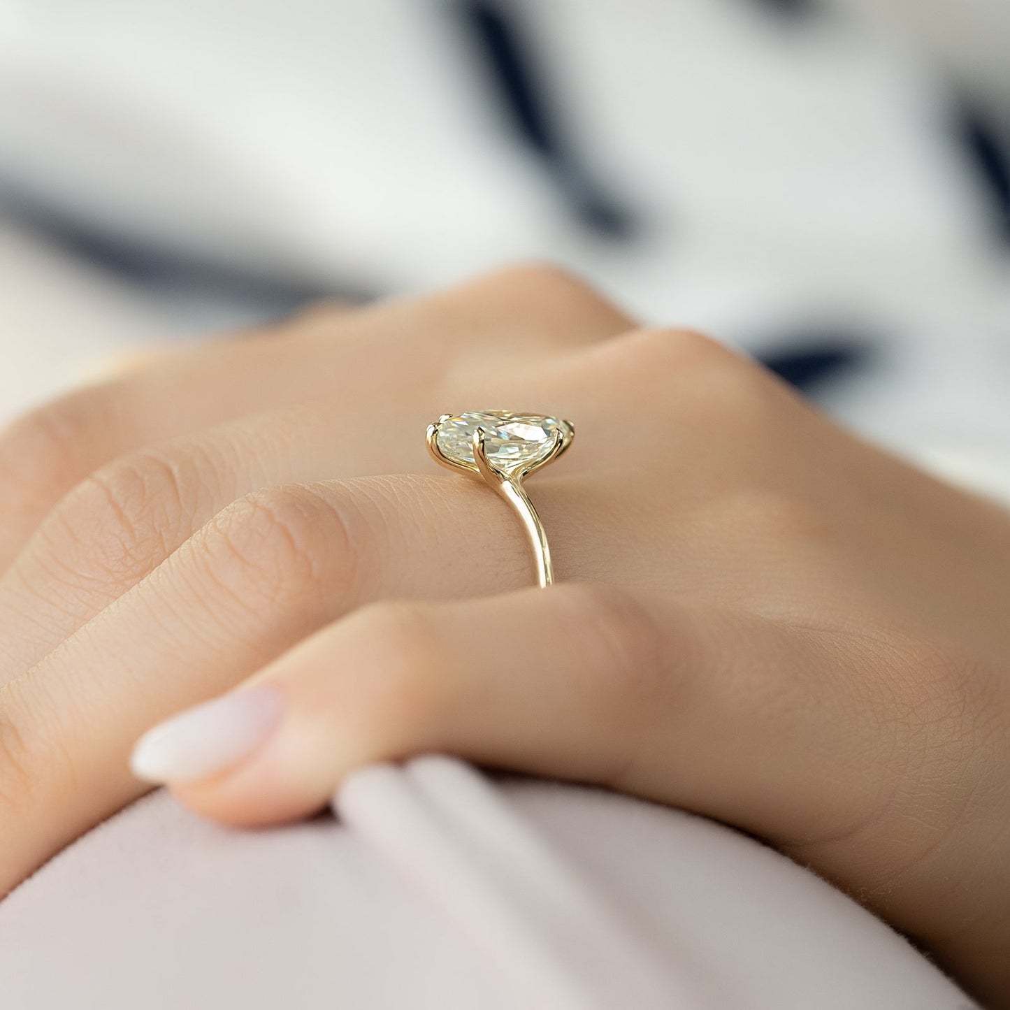 Asscher Three Stones Engagement Ring – 5.75 CT Moissanite Diamond