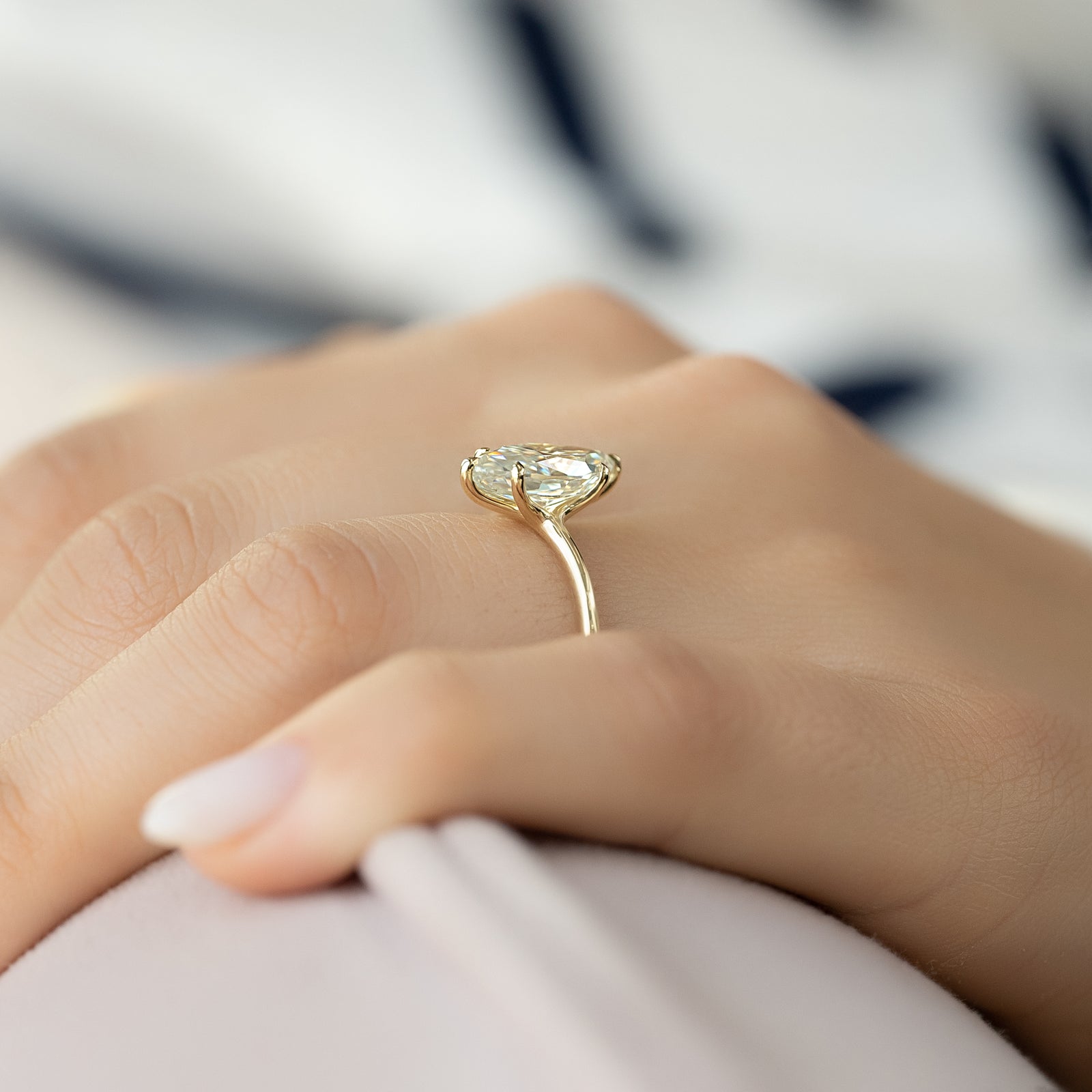 Asscher Three Stones Engagement Ring – 5.75 CT Moissanite Diamond