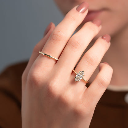 Asscher Three Stones Engagement Ring – 5.75 CT Moissanite Diamond