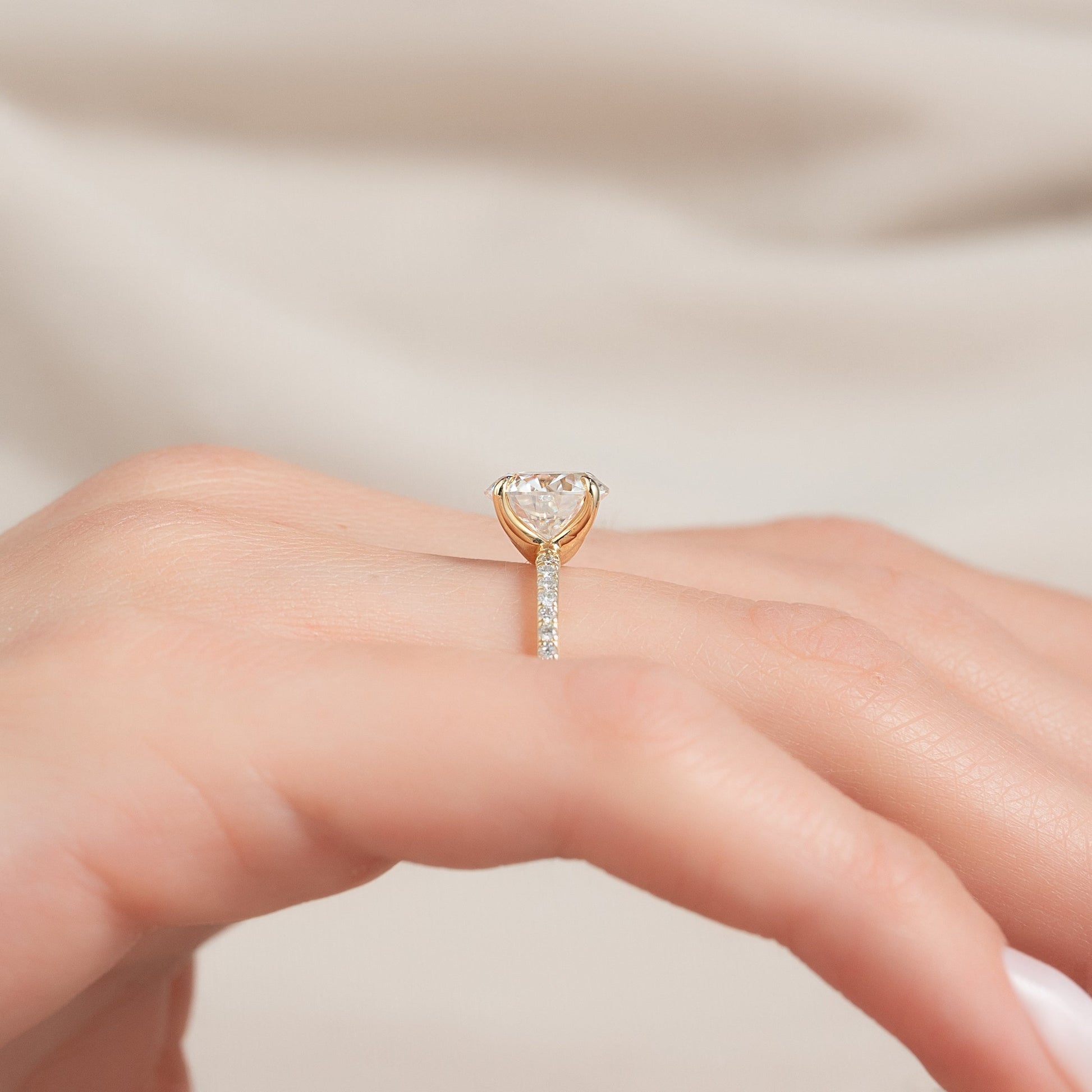 Asscher Three Stones Engagement Ring – 5.75 CT Moissanite Diamond