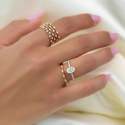 Asscher Three Stones Engagement Ring – 5.75 CT Moissanite Diamond