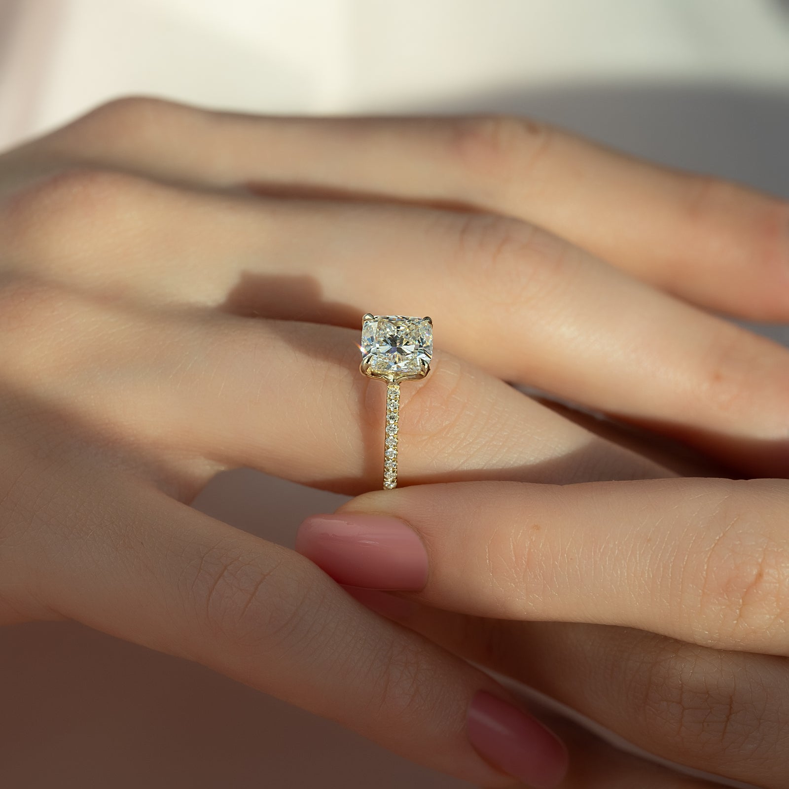Asscher Three Stones Engagement Ring – 5.75 CT Moissanite Diamond