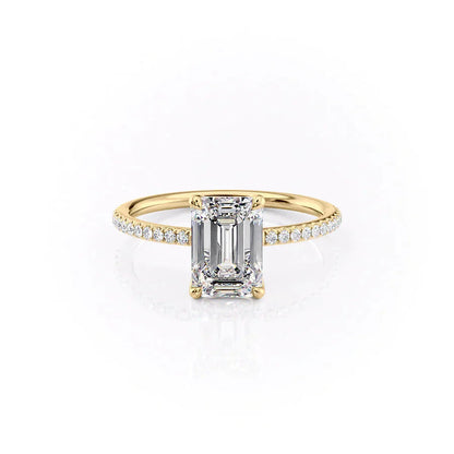 Asscher Three Stones Engagement Ring – 5.75 CT Moissanite Diamond