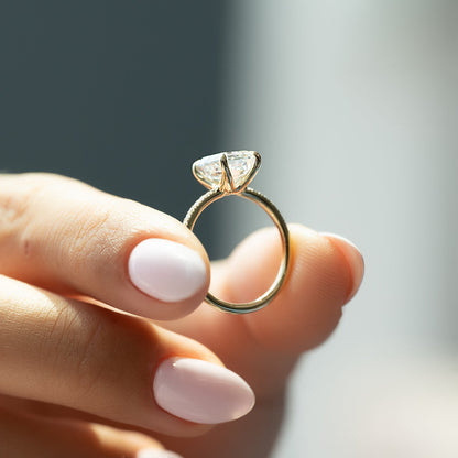 Asscher Three Stones Engagement Ring – 5.75 CT Moissanite Diamond