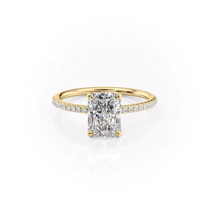 Asscher Three Stones Engagement Ring – 5.75 CT Moissanite Diamond
