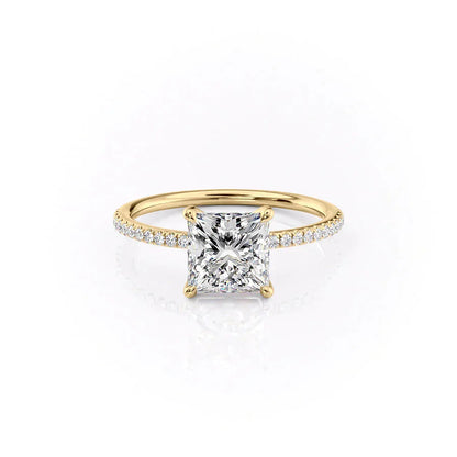 Asscher Three Stones Engagement Ring – 5.75 CT Moissanite Diamond