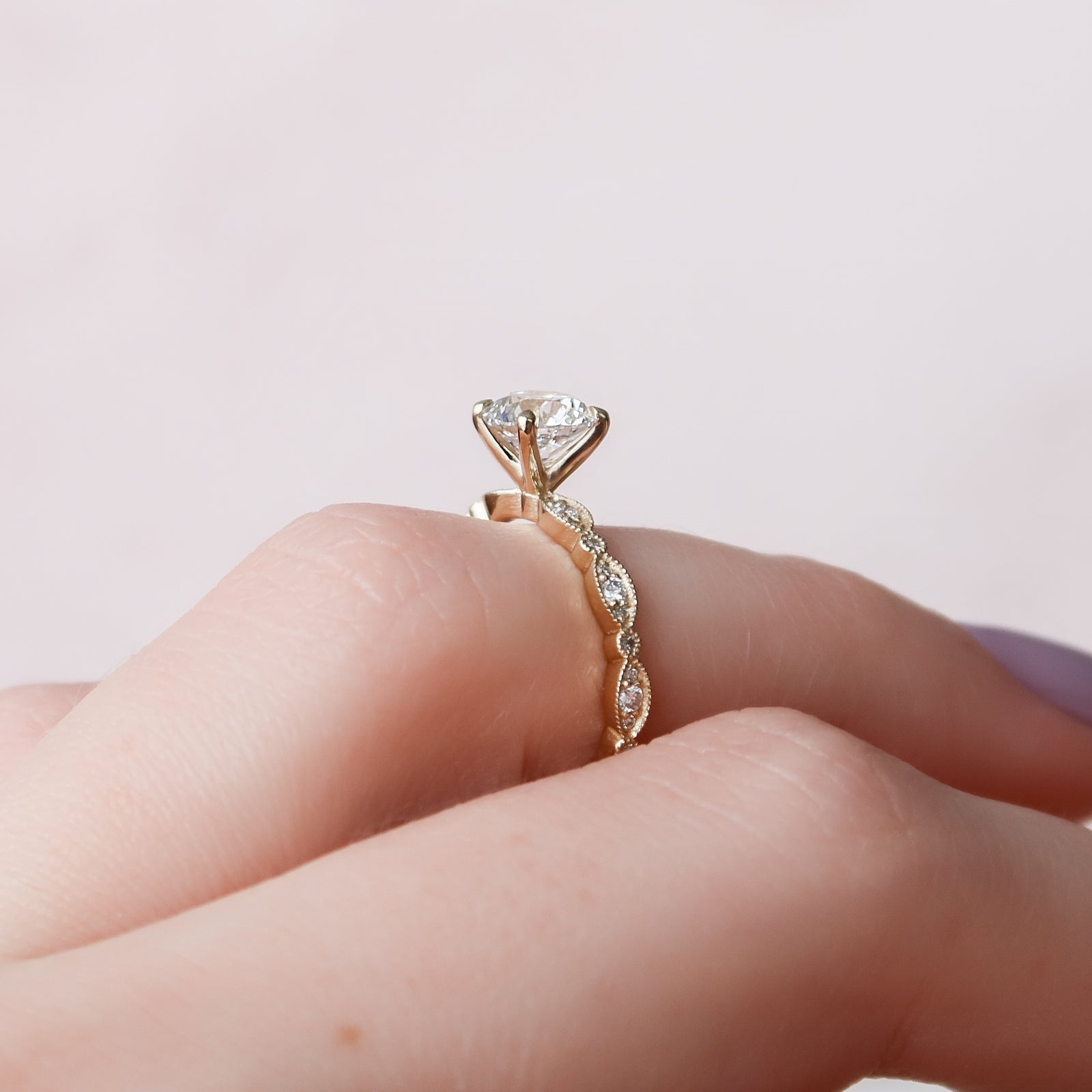 Asscher Three Stones Engagement Ring – 5.75 CT Moissanite Diamond