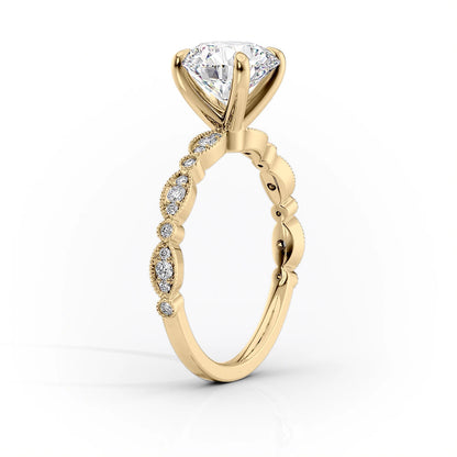 Asscher Three Stones Engagement Ring – 5.75 CT Moissanite Diamond