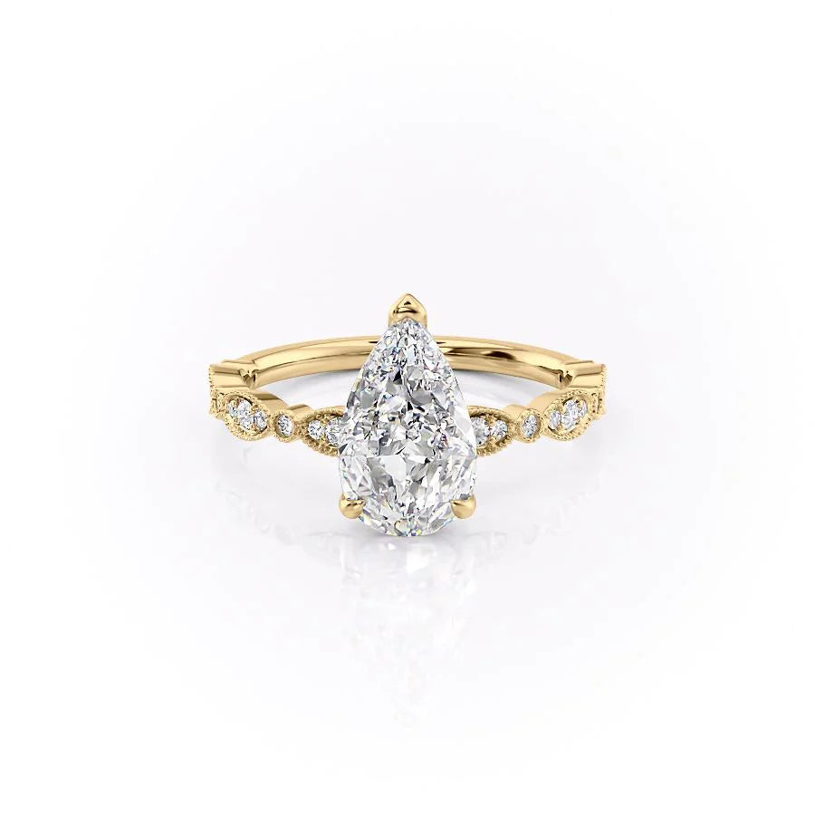 Asscher Three Stones Engagement Ring – 5.75 CT Moissanite Diamond
