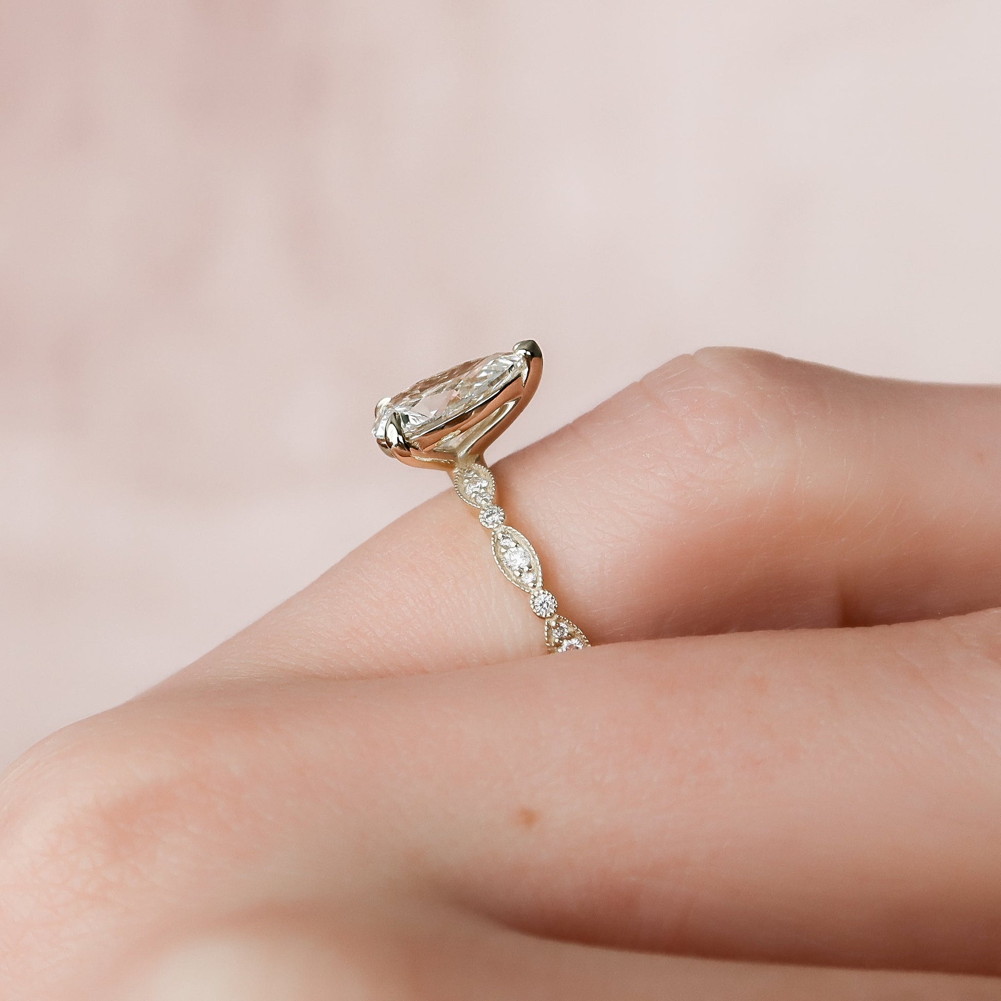 Asscher Three Stones Engagement Ring – 5.75 CT Moissanite Diamond