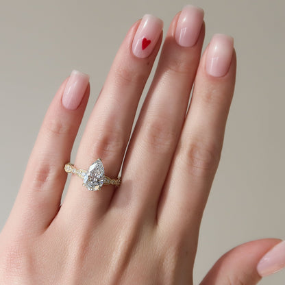 Asscher Three Stones Engagement Ring – 5.75 CT Moissanite Diamond