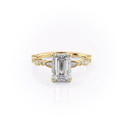 Asscher Three Stones Engagement Ring – 5.75 CT Moissanite Diamond