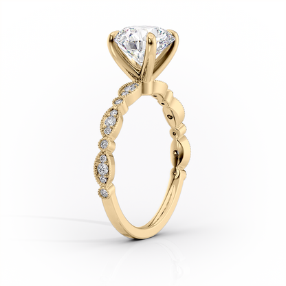 Asscher Three Stones Engagement Ring – 5.75 CT Moissanite Diamond