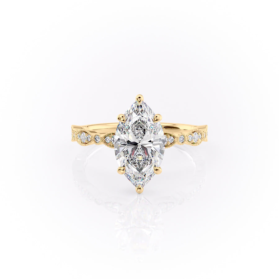 Asscher Three Stones Engagement Ring – 5.75 CT Moissanite Diamond