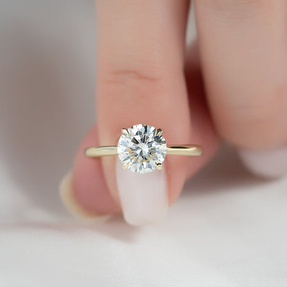 Asscher Three Stones Engagement Ring – 5.75 CT Moissanite Diamond