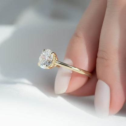 Asscher Three Stones Engagement Ring – 5.75 CT Moissanite Diamond