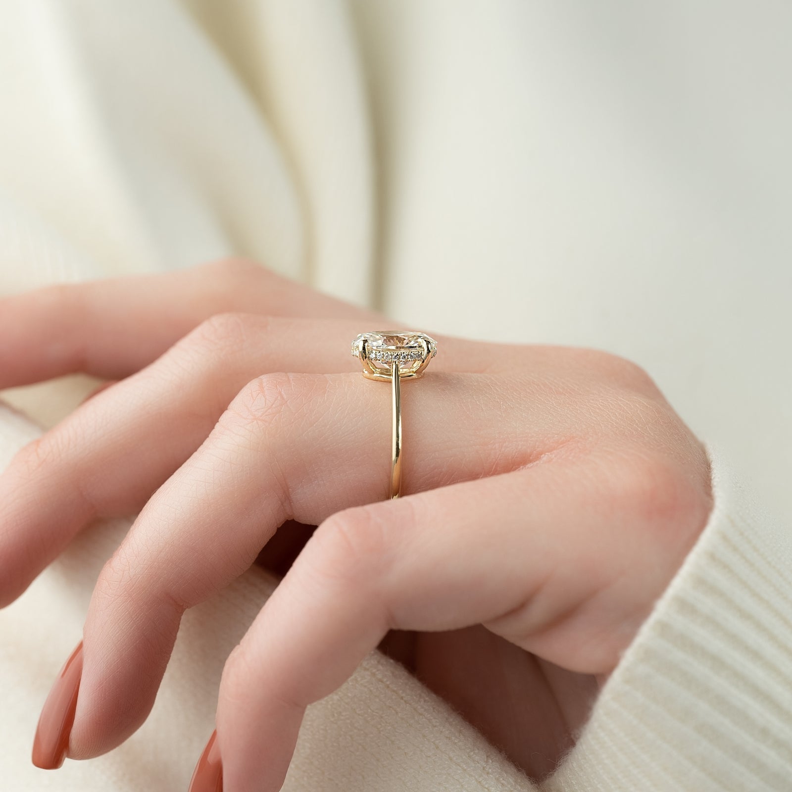 Asscher Three Stones Engagement Ring – 5.75 CT Moissanite Diamond
