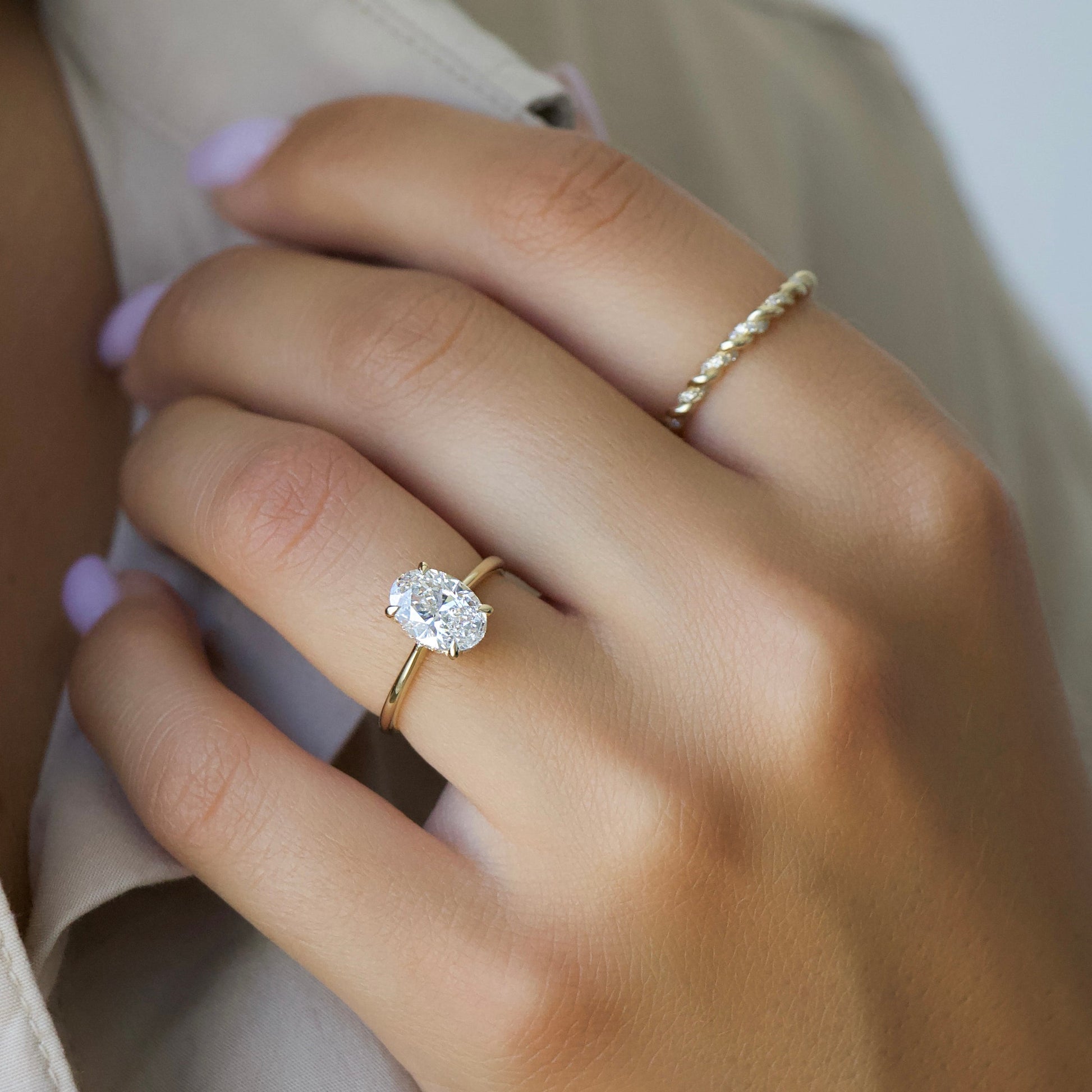 Asscher Three Stones Engagement Ring – 5.75 CT Moissanite Diamond