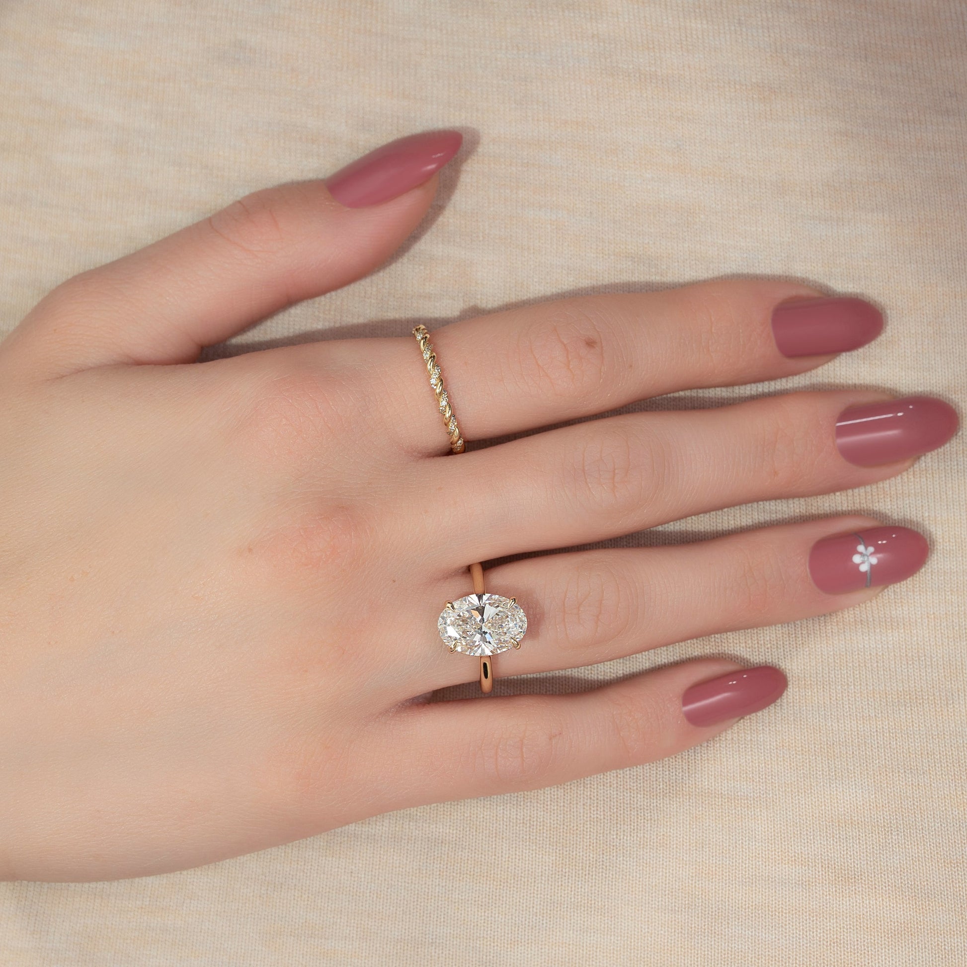 Asscher Three Stones Engagement Ring – 5.75 CT Moissanite Diamond