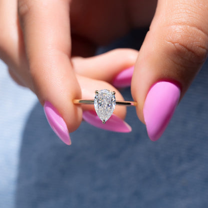 Asscher Three Stones Engagement Ring – 5.75 CT Moissanite Diamond