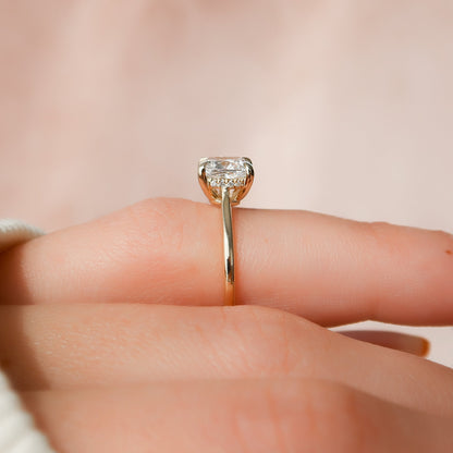 Asscher Three Stones Engagement Ring – 5.75 CT Moissanite Diamond