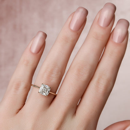 Asscher Three Stones Engagement Ring – 5.75 CT Moissanite Diamond