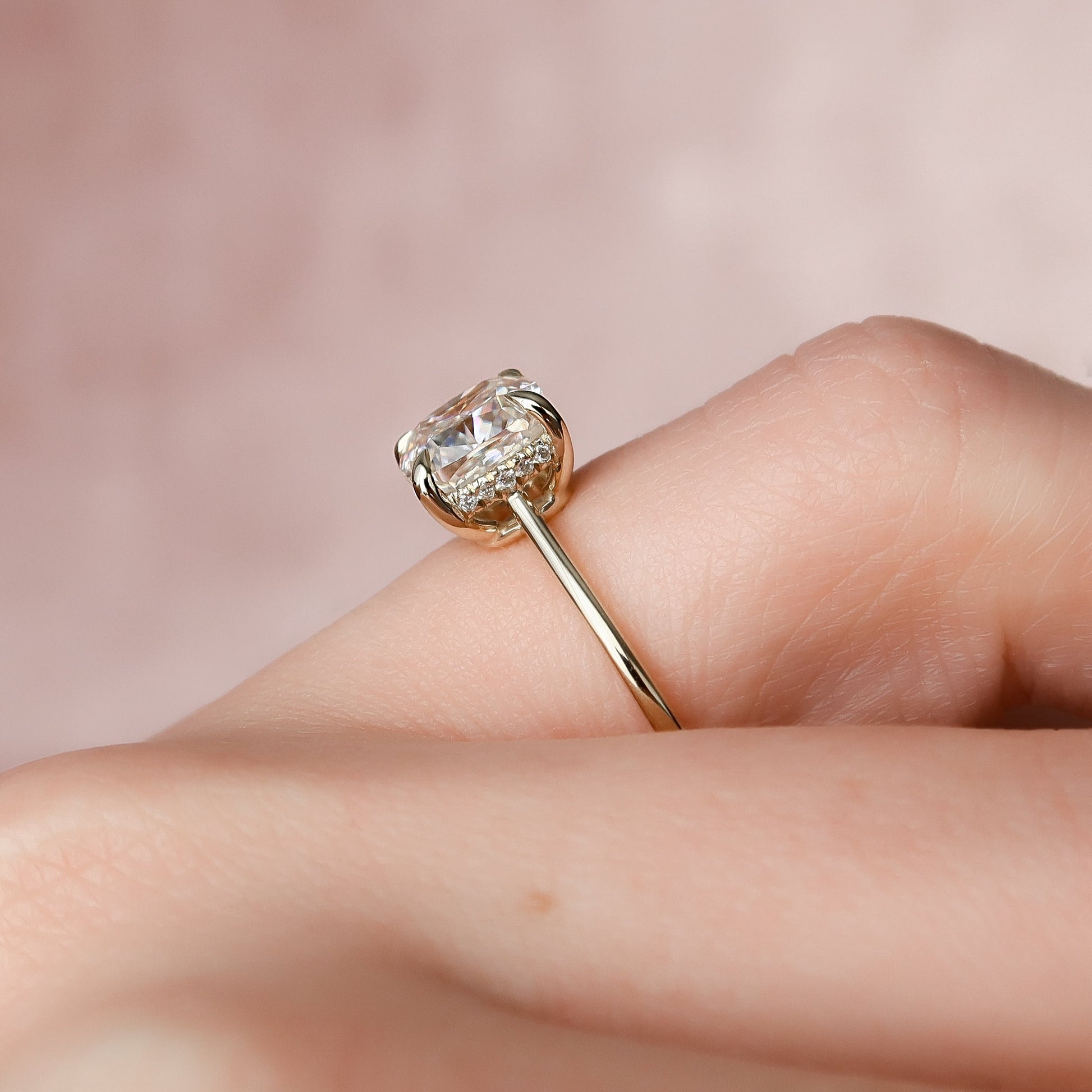 Asscher Three Stones Engagement Ring – 5.75 CT Moissanite Diamond