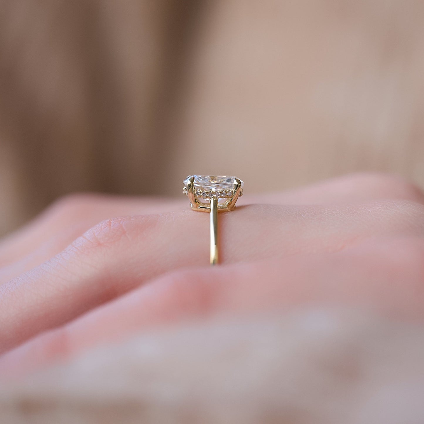 Asscher Three Stones Engagement Ring – 5.75 CT Moissanite Diamond