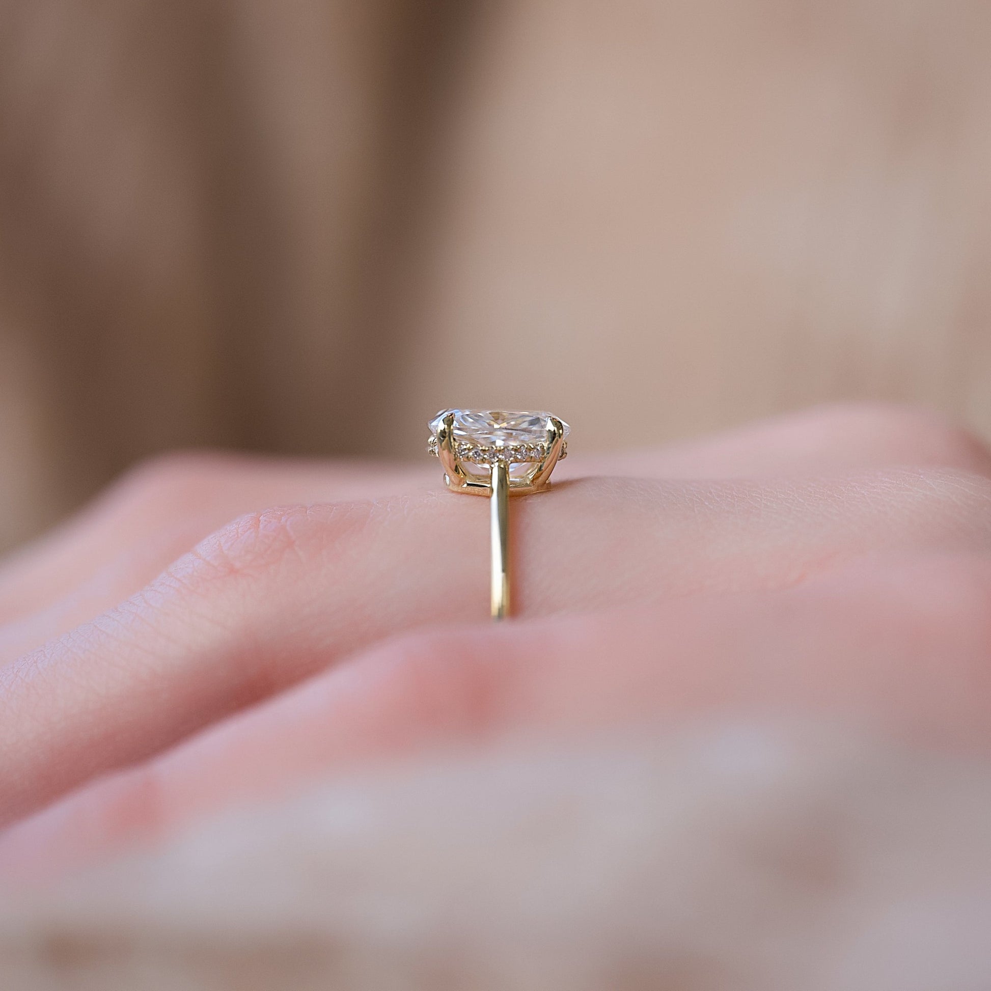 Asscher Three Stones Engagement Ring – 5.75 CT Moissanite Diamond