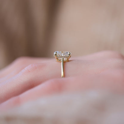 Asscher Three Stones Engagement Ring – 5.75 CT Moissanite Diamond