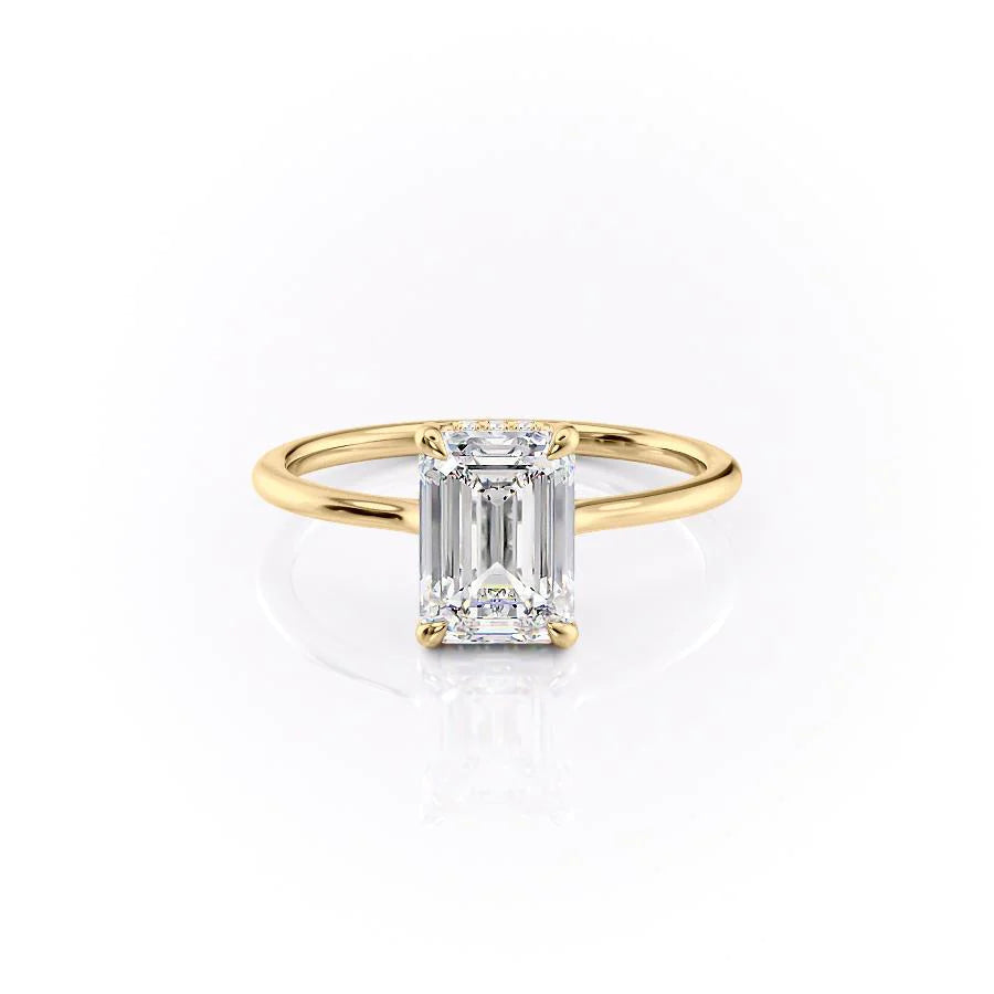Asscher Three Stones Engagement Ring – 5.75 CT Moissanite Diamond
