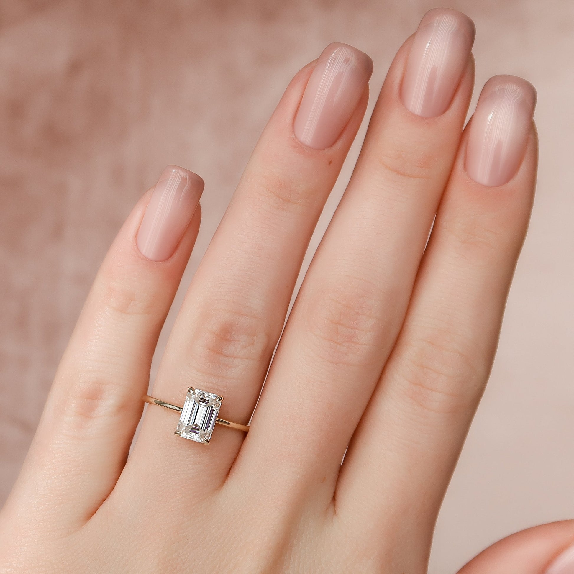 Asscher Three Stones Engagement Ring – 5.75 CT Moissanite Diamond