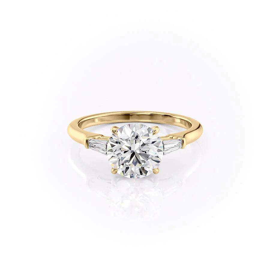 Asscher Three Stones Engagement Ring – 5.75 CT Moissanite Diamond